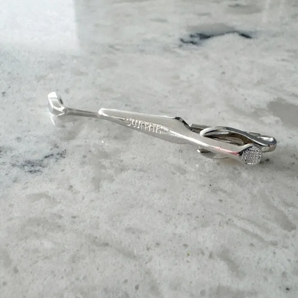 Swank Golf Club Tie Clip Men One Size Silver Tone‎ Golf Themed Vintage Accessory